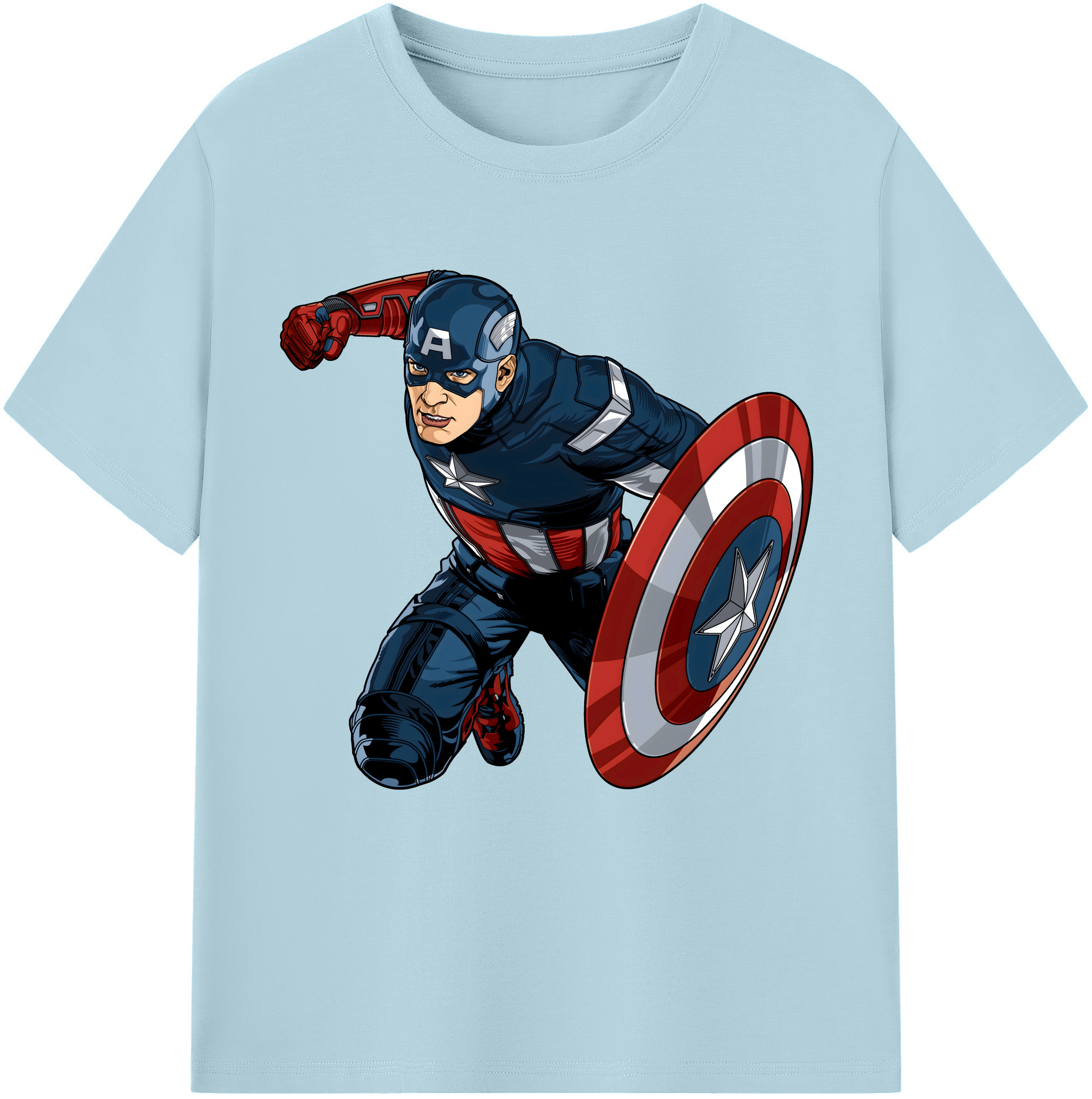 （画像用） アベンジャーズ The Avengers 綿100％半袖Tシャツ（フロントプリント）